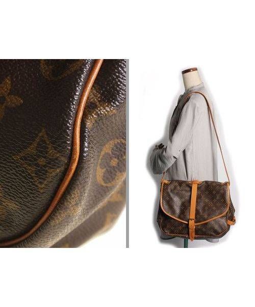 LOUIS VUITTON（ルイ ヴィトン）LOUIS VUITTON (ルイヴィトン) ソミュール35/Wファイスショルダーバッグ ブラウン サイズ:35の古着・服飾アイテム
