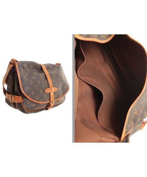 LOUIS VUITTON（ルイ ヴィトン）LOUIS VUITTON (ルイヴィトン) ソミュール30/Wフェイスショルダーバッグ ブラウン サイズ:30の古着・服飾アイテム