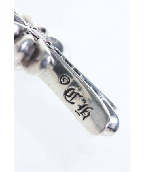 CHROME HEARTS（クロムハーツ）CHROME HEARTS (クロムハーツ) ピンクサファイヤ タイニーファットクロスペンダントトップ シルバー×ピンク サイズ:- CROSS-F P/P SAPPの古着・服飾アイテム