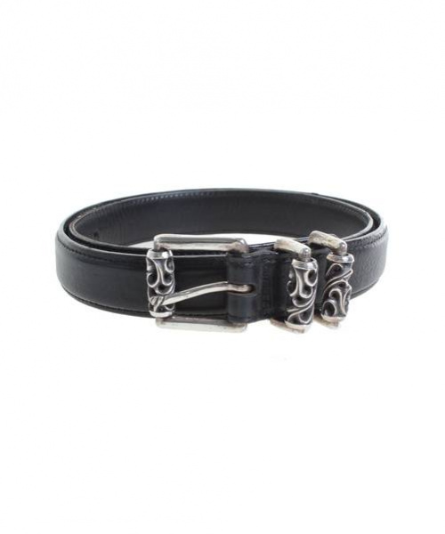CHROME HEARTS（クロムハーツ）CHROME HEARTS (クロムハーツ) 3PCローラーベルト 36inch ブラック×シルバー サイズ:36の古着・服飾アイテム