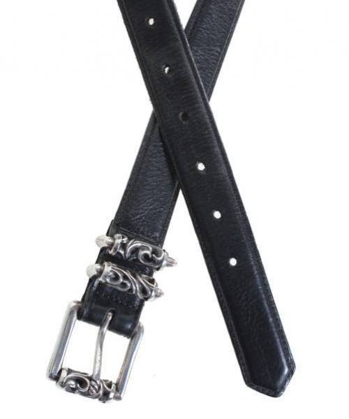 CHROME HEARTS（クロムハーツ）CHROME HEARTS (クロムハーツ) 3PCローラーベルト 36inch ブラック×シルバー サイズ:36の古着・服飾アイテム