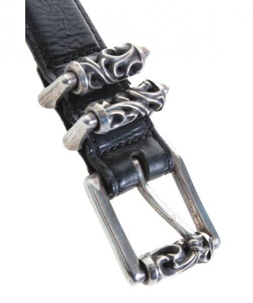 CHROME HEARTS（クロムハーツ）CHROME HEARTS (クロムハーツ) 3PCローラーベルト 36inch ブラック×シルバー サイズ:36の古着・服飾アイテム