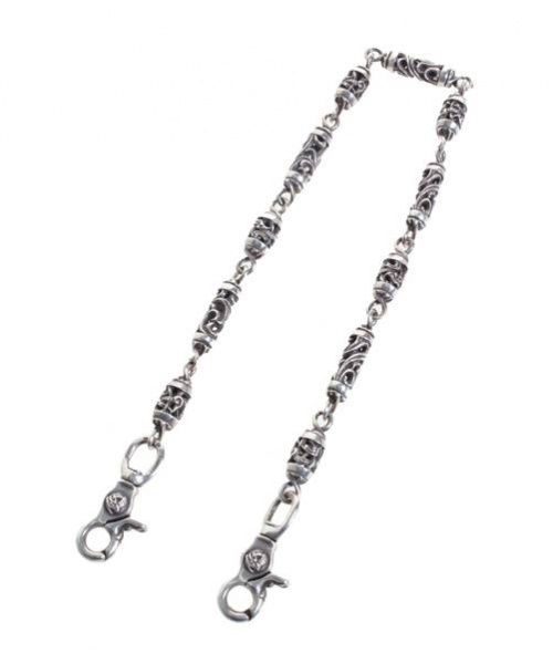 CHROME HEARTS（クロムハーツ）CHROME HEARTS (クロムハーツ) ケルティックローラーウォレットチェーン シルバー サイズ:- 2クリップ11LINKの古着・服飾アイテム