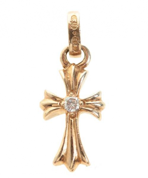 CHROME HEARTS（クロムハーツ）CHROME HEARTS (クロムハーツ) ベビーファットCHクロスチャーム/ペンダントトップ ゴールド サイズ:- 22Kの古着・服飾アイテム