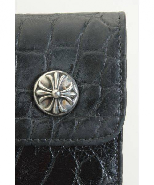CHROME HEARTS（クロムハーツ）CHROME HEARTS (クロムハーツ) アリゲーター WAVE ウェーブ ウォレット / 長財布 ブラック サイズ:- WAVE ALLIGATORの古着・服飾アイテム