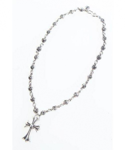 CHROME HEARTS（クロムハーツ）CHROME HEARTS (クロムハーツ) スモールCHクロスw/クロスボールネックレス シルバー サイズ:-の古着・服飾アイテム