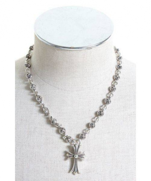 CHROME HEARTS（クロムハーツ）CHROME HEARTS (クロムハーツ) スモールCHクロスw/クロスボールネックレス シルバー サイズ:-の古着・服飾アイテム