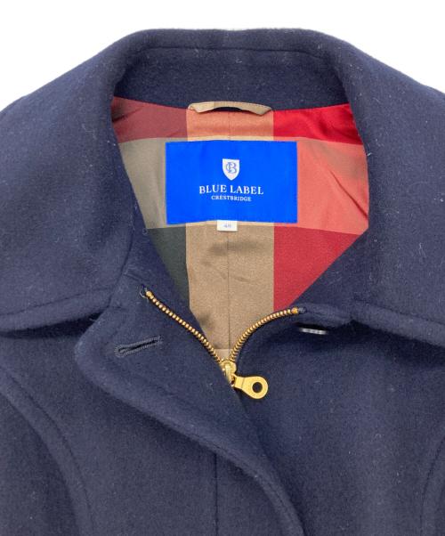 BLUE LABEL CRESTBRIDGE（ブルーレーベルクレストブリッジ）BLUE LABEL CRESTBRIDGE (ブルーレーベルクレストブリッジ) ステンカラーコート ブラック サイズ:40の古着・服飾アイテム