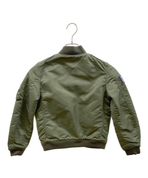 POLO RALPH LAUREN（ポロ・ラルフローレン）POLO RALPH LAUREN (ポロ・ラルフローレン) フライトジャケット グリーン サイズ:S(キッズ規格)の古着・服飾アイテム