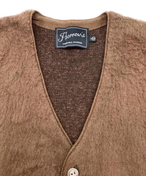 Pherrow's（フェローズ）Pherrow's (フェローズ) モヘア混カーディガン ブラウン サイズ:42の古着・服飾アイテム