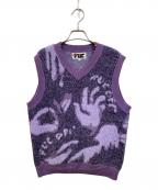 FUC(Fack Up Clothes)ファックアップクロ―ズ）の古着「FUCK OFF SPENCER -PURPLE-」｜パープル