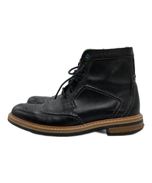 CLARKS（クラークス）CLARKS (クラークス) レースアップブーツ ブラック サイズ:UK６　２／１の古着・服飾アイテム