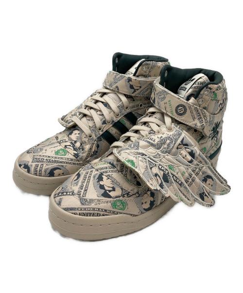 adidas（アディダス）adidas (アディダス) JEREMY SCOTT (ジェレミースコット) Forum High Wings 1.0 アイボリー サイズ:26cmの古着・服飾アイテム