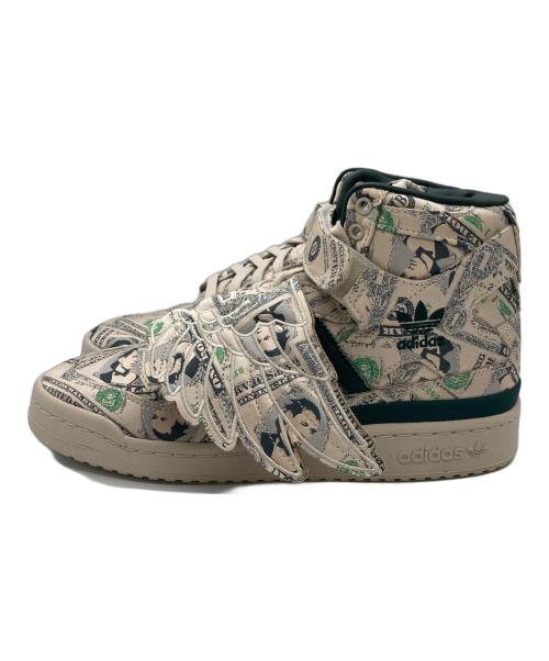 adidas（アディダス）adidas (アディダス) JEREMY SCOTT (ジェレミースコット) Forum High Wings 1.0 アイボリー サイズ:26cmの古着・服飾アイテム