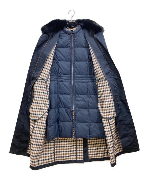 Aquascutum（アクアスキュータム）Aquascutum (アクアスキュータム) ダウンコート ネイビー サイズ:10の古着・服飾アイテム