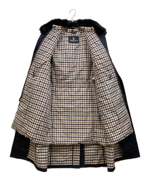 Aquascutum（アクアスキュータム）Aquascutum (アクアスキュータム) ダウンコート ネイビー サイズ:10の古着・服飾アイテム