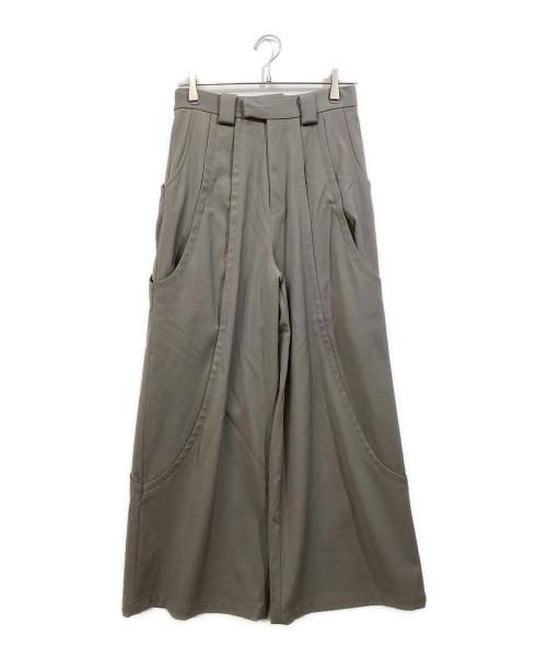 GOAT ESSENCE（ゴートエッセンス）GOAT ESSENCE (ゴートエッセンス) TUCK WIDE PANTS グレー サイズ:2の古着・服飾アイテム