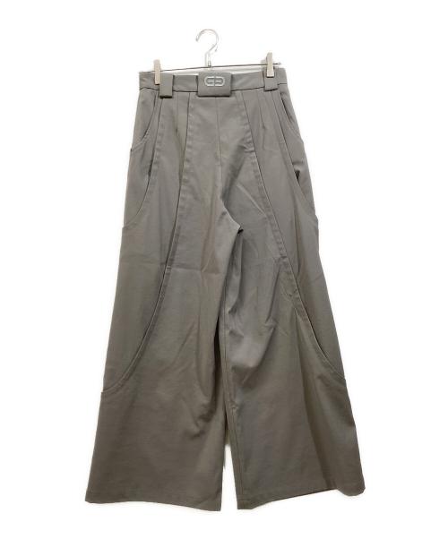 GOAT ESSENCE（ゴートエッセンス）GOAT ESSENCE (ゴートエッセンス) TUCK WIDE PANTS グレー サイズ:2の古着・服飾アイテム