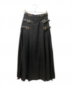 PAMEO POSEパメオポーズ）の古着「Belted Maxi Skirt」｜ブラック
