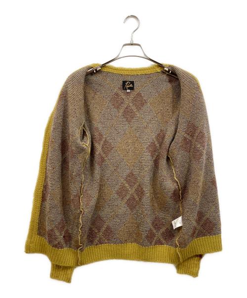 Needles（ニードルズ）Needles (ニードルズ) MOHAIR CARDIGAN ARGYLE ブラウン サイズ:XSの古着・服飾アイテム