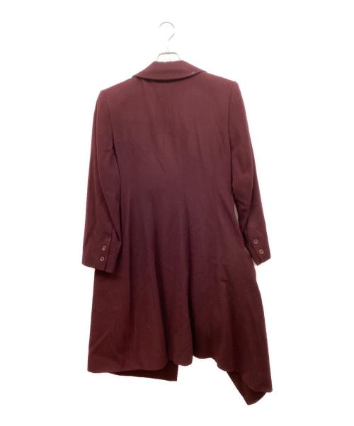 JOHN GALLIANO（ジョンガリアーノ）JOHN GALLIANO (ジョンガリアーノ) カシミヤ混チェスターコート ボルドー サイズ:SIZE 86cm (W34)の古着・服飾アイテム