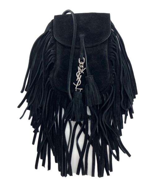 Saint Laurent Paris（サンローランパリ）Saint Laurent Paris (サンローランパリ) フリンジショルダーバッグ ブラックの古着・服飾アイテム