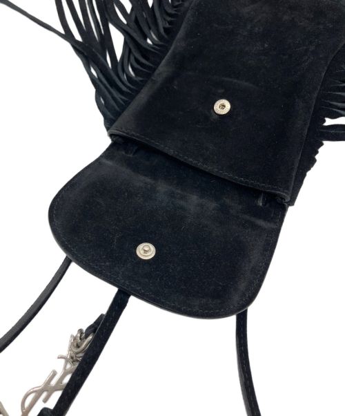 Saint Laurent Paris（サンローランパリ）Saint Laurent Paris (サンローランパリ) フリンジショルダーバッグ ブラックの古着・服飾アイテム