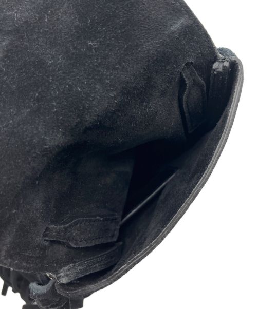 Saint Laurent Paris（サンローランパリ）Saint Laurent Paris (サンローランパリ) フリンジショルダーバッグ ブラックの古着・服飾アイテム