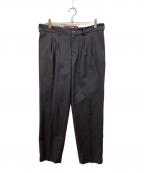 HIDE AND SEEKハイドアンドシーク）の古着「PLEATED TROUSER」｜グレー