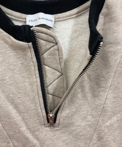 VEJAS MAKSIMAS（ヴェジャス）VEJAS MAKSIMAS (ヴェジャス) ハーフジップスウェット ブラウン サイズ:36の古着・服飾アイテム