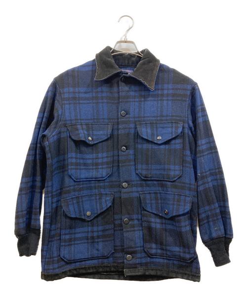 PENDLETON（ペンドルトン）PENDLETON (ペンドルトン) レザー切り替えウールシャツジャケット ネイビー サイズ:Sの古着・服飾アイテム