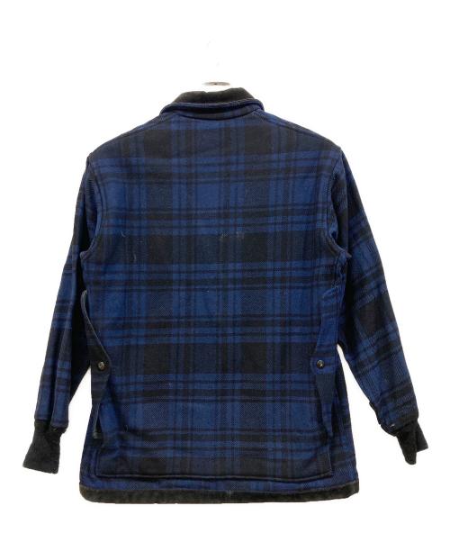 PENDLETON（ペンドルトン）PENDLETON (ペンドルトン) レザー切り替えウールシャツジャケット ネイビー サイズ:Sの古着・服飾アイテム