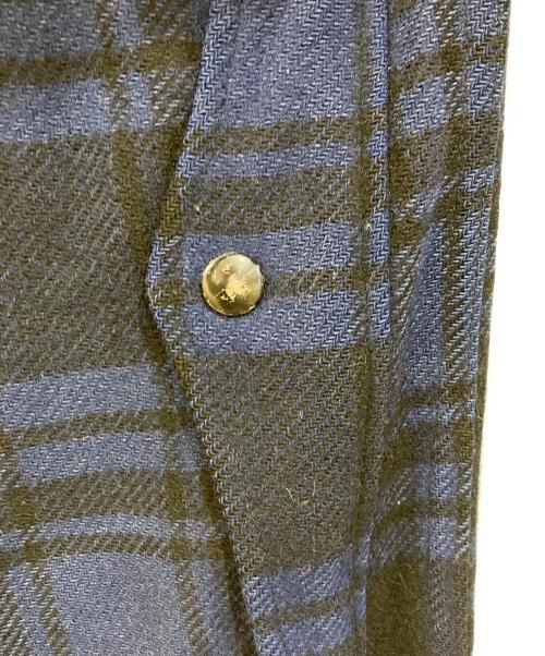 PENDLETON（ペンドルトン）PENDLETON (ペンドルトン) レザー切り替えウールシャツジャケット ネイビー サイズ:Sの古着・服飾アイテム