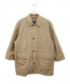 Burberry'sバーバリー）の古着「ノヴァチェックライナーダウン付きステンカラーコート」｜ベージュ