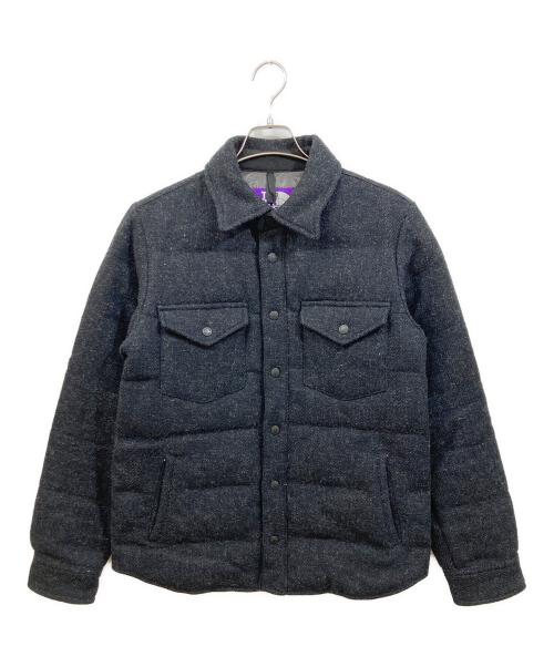 THE NORTHFACE PURPLELABEL（ザ・ノースフェイス パープルレーベル）THE NORTHFACE PURPLELABEL (ザ・ノースフェイス パープルレーベル) Harris Tweed (ハリスツイード) ハリスツイードダウンジャケット グレー サイズ:Mの古着・服飾アイテム