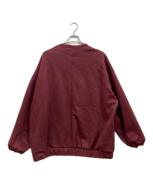 SHAREEF（シャリーフ）SHAREEF (シャリーフ) BARBED WIRE MICRO SUEDE SWEAT レッド サイズ:２の古着・服飾アイテム