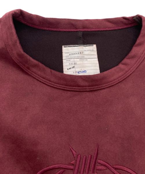 SHAREEF（シャリーフ）SHAREEF (シャリーフ) BARBED WIRE MICRO SUEDE SWEAT レッド サイズ:２の古着・服飾アイテム