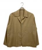 AURALEEオーラリー）の古着「WOOL SILK TROPICAL SHIRTS JACKET」｜ベージュ