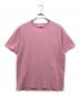 maison kitsune（メゾンキツネ）の古着「ロゴ刺繍Tシャツ」｜ピンク