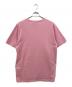 maison kitsune (メゾンキツネ) ロゴ刺繍Tシャツ ピンク サイズ:L：7000円