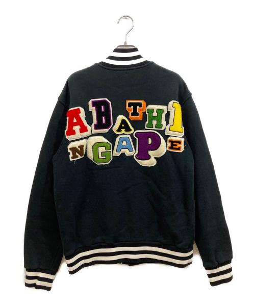 BAPE BY A BATHING APE（ベイプバイアベイシングエイプ）BAPE BY A BATHING APE (ベイプバイアベイシングエイプ) スタジャン ブラック サイズ:SIZE Mの古着・服飾アイテム