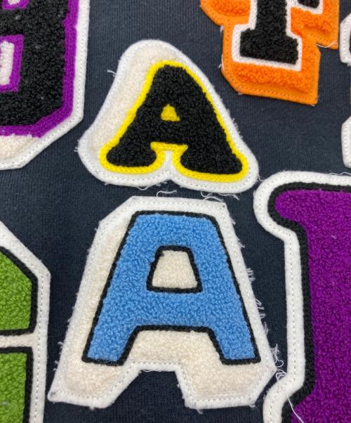 BAPE BY A BATHING APE（ベイプバイアベイシングエイプ）BAPE BY A BATHING APE (ベイプバイアベイシングエイプ) スタジャン ブラック サイズ:SIZE Mの古着・服飾アイテム