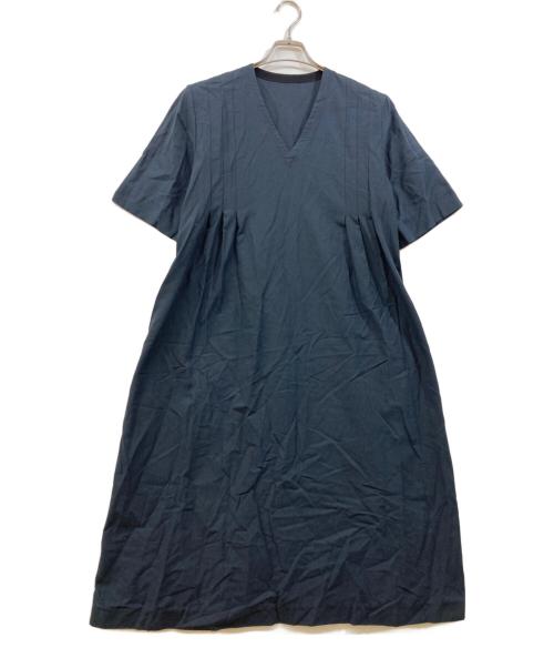 MARGARET HOWELL（マーガレットハウエル）MARGARET HOWELL (マーガレットハウエル) SOFT COTTON TWILL五分袖ワンピース ブラック サイズ:1の古着・服飾アイテム