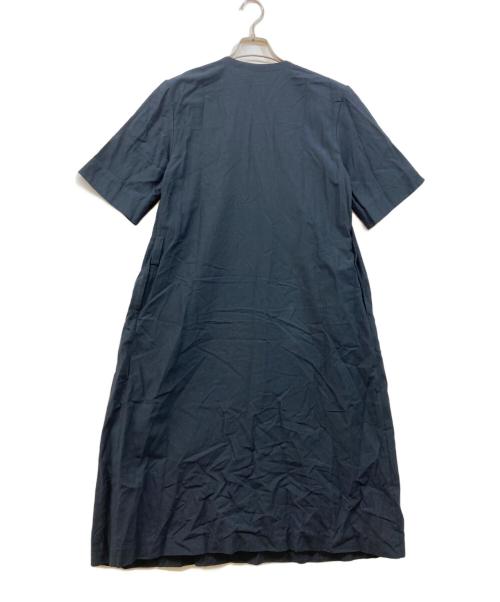 MARGARET HOWELL（マーガレットハウエル）MARGARET HOWELL (マーガレットハウエル) SOFT COTTON TWILL五分袖ワンピース ブラック サイズ:1の古着・服飾アイテム