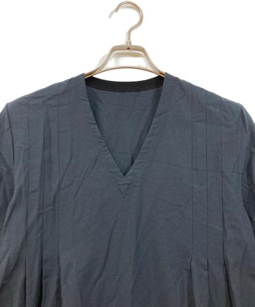 MARGARET HOWELL（マーガレットハウエル）MARGARET HOWELL (マーガレットハウエル) SOFT COTTON TWILL五分袖ワンピース ブラック サイズ:1の古着・服飾アイテム