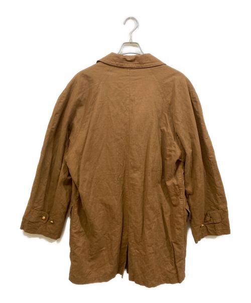 CELINE（セリーヌ）CELINE (セリーヌ) リネン金釦コート ブラウン サイズ:50の古着・服飾アイテム