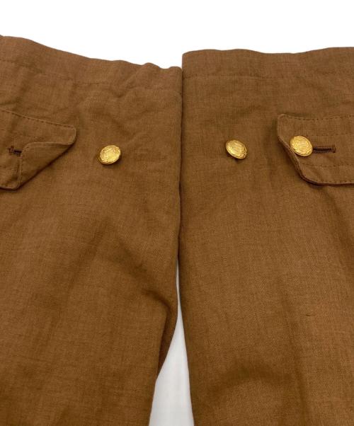 CELINE（セリーヌ）CELINE (セリーヌ) リネン金釦コート ブラウン サイズ:50の古着・服飾アイテム