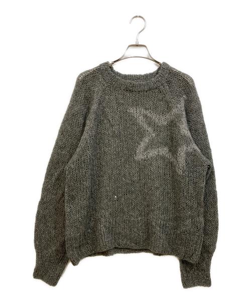 maturely（マチュアリー）maturely (マチュアリー) Spangle Star Crew グレー サイズ:FREE（実寸をご確認ください）の古着・服飾アイテム