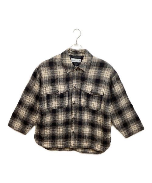 CONVERSE TOKYO（コンバーストウキョウ）CONVERSE TOKYO (コンバーストウキョウ) ウールチェックジャケット ベージュ サイズ:Freeの古着・服飾アイテム