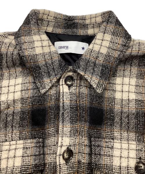 CONVERSE TOKYO（コンバーストウキョウ）CONVERSE TOKYO (コンバーストウキョウ) ウールチェックジャケット ベージュ サイズ:Freeの古着・服飾アイテム